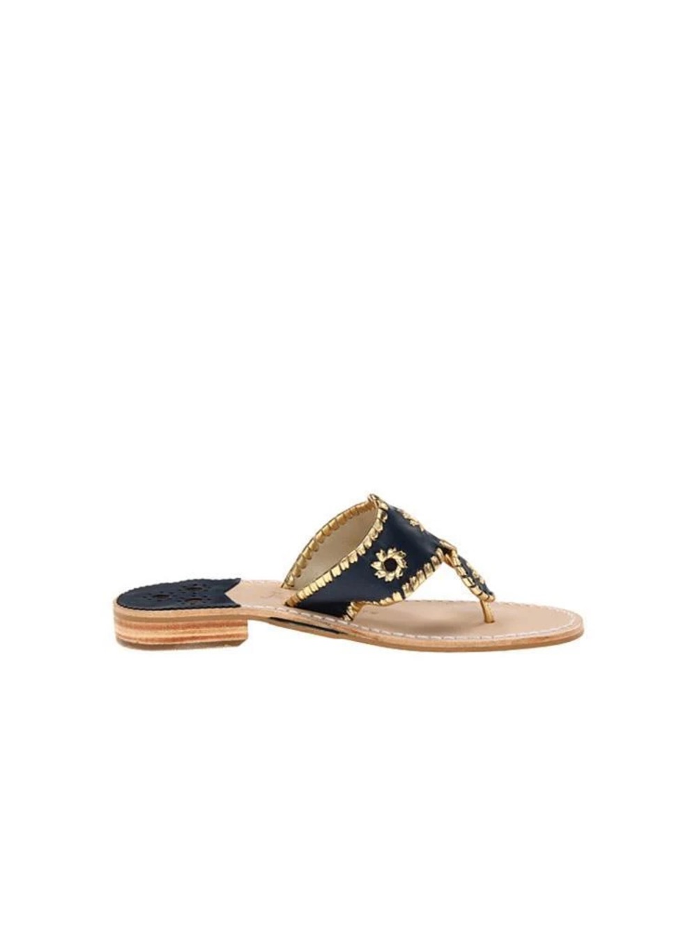 Nantucket Gold Sandal in Midnight and Gold by Jack Rogers